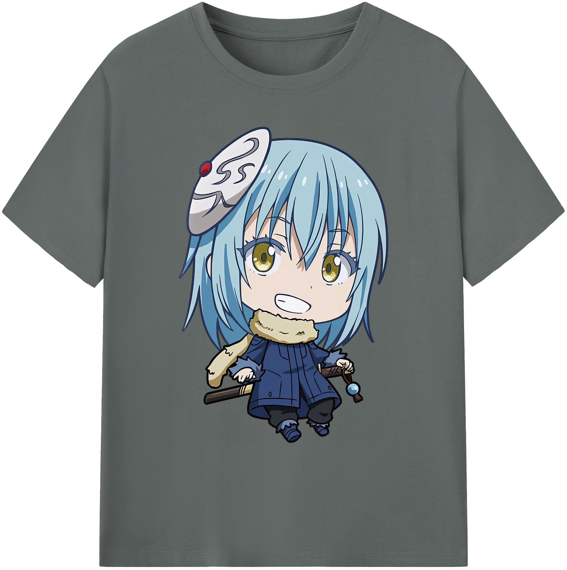 （画像用） 転スラ Regarding Reincarnated to Slime 綿100％ メンズ半袖Tシャツ｜肌触りやわらか＆通気性
